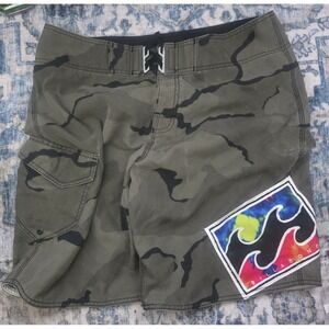 Billabong Board Short  Mens Camo‎ War & Peace tie-dye Swim Trunks Size 36 NWTS